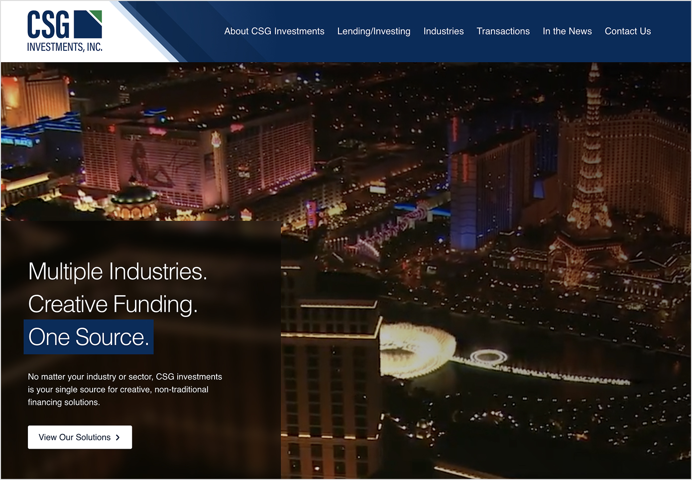 CSG Investments website